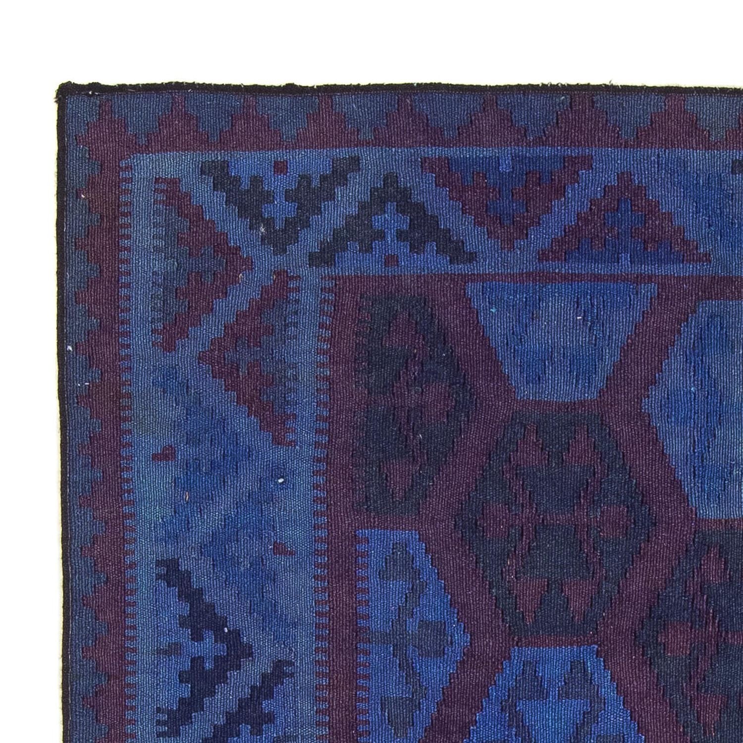 Kelim-tæppe - orientalsk - 195 x 155 cm - blå