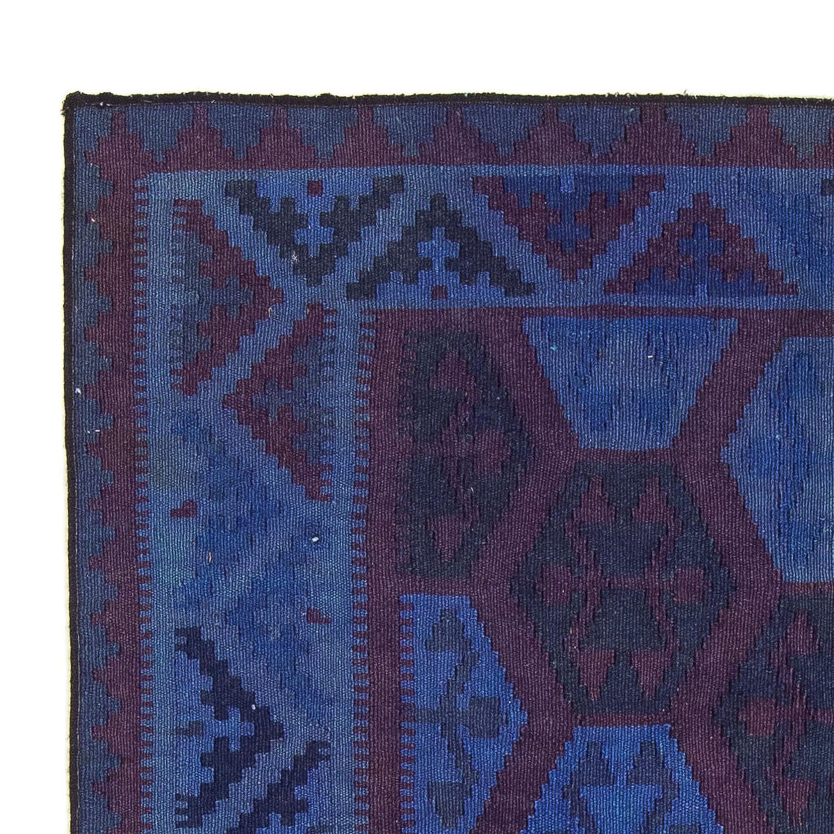 Kelim-tæppe - orientalsk - 195 x 155 cm - blå