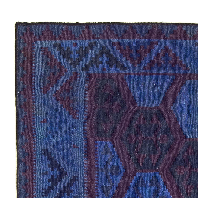 Kelim-tæppe - orientalsk - 195 x 155 cm - blå