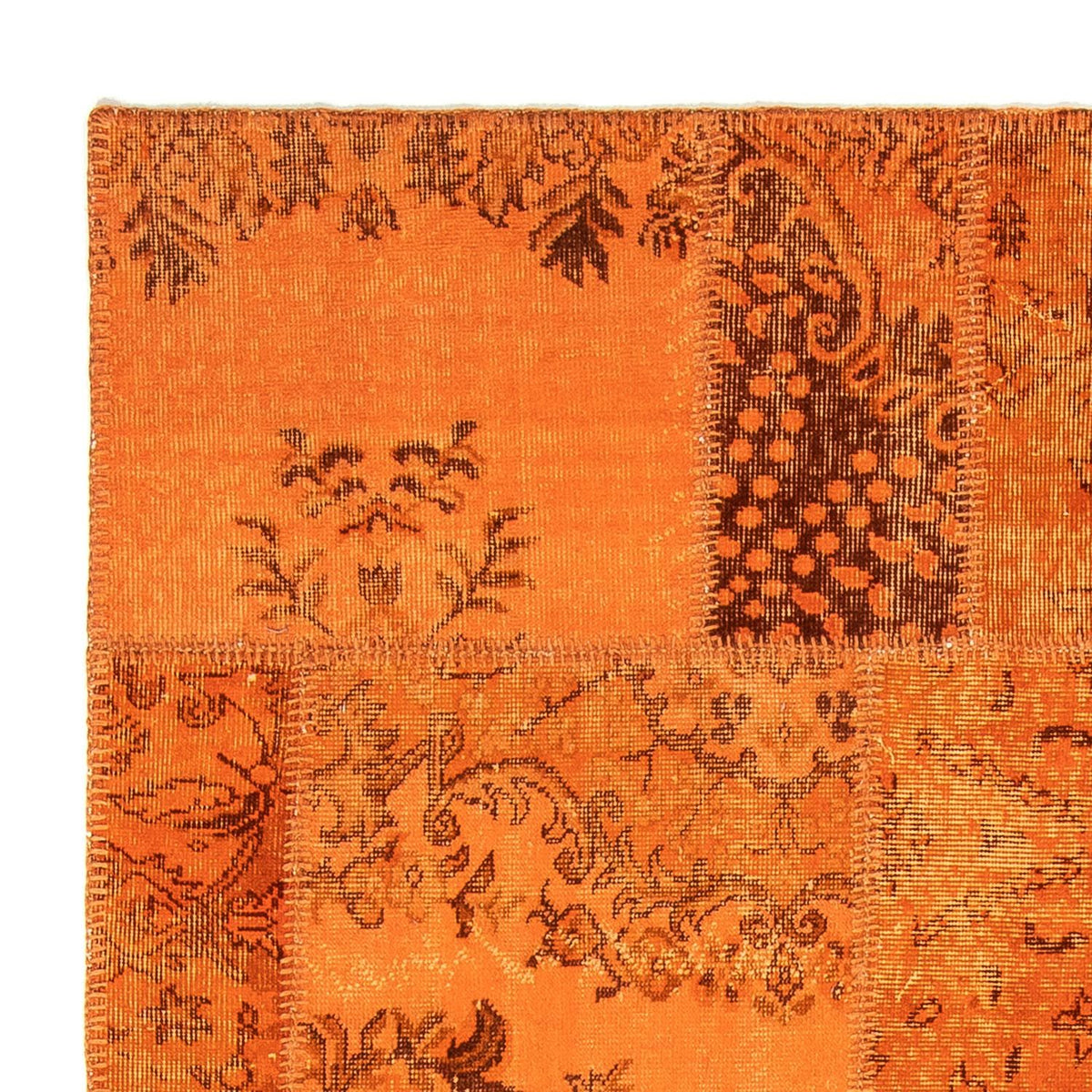 Patchwork-tæppe - 240 x 170 cm - brun