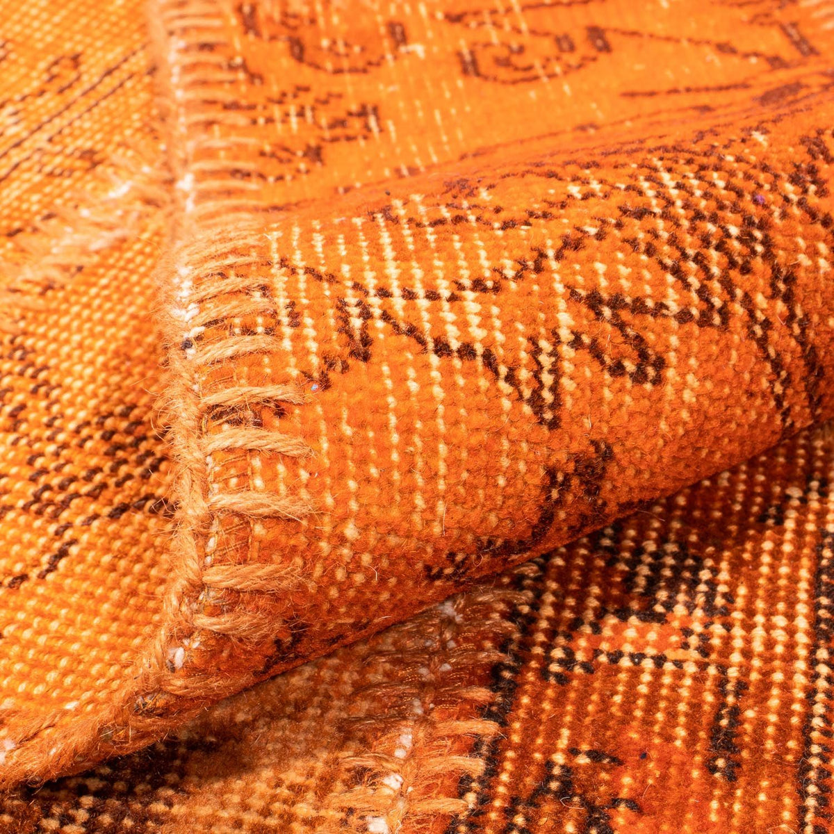 Patchwork-tæppe - 240 x 170 cm - brun