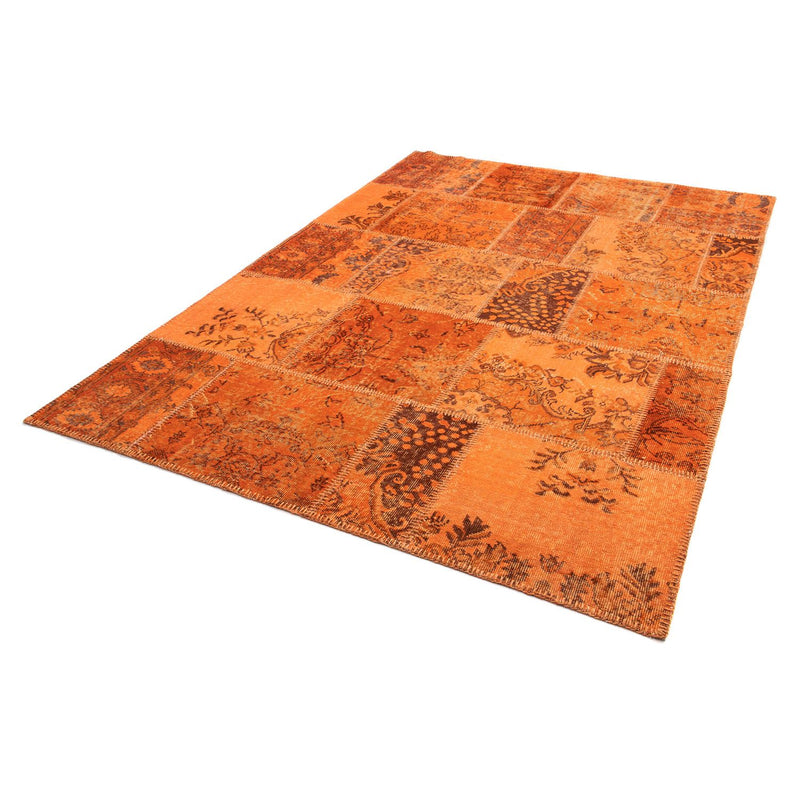 Patchwork-tæppe - 240 x 170 cm - brun