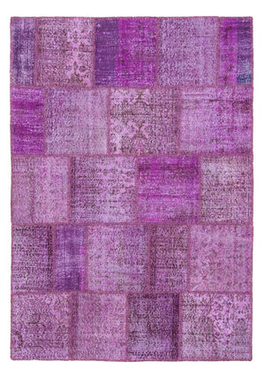 Patchwork-tæppe - 240 x 170 cm - lilla