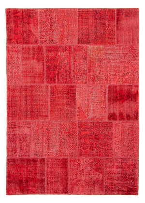 Patchwork-tæppe - 240 x 170 cm - mørkerød