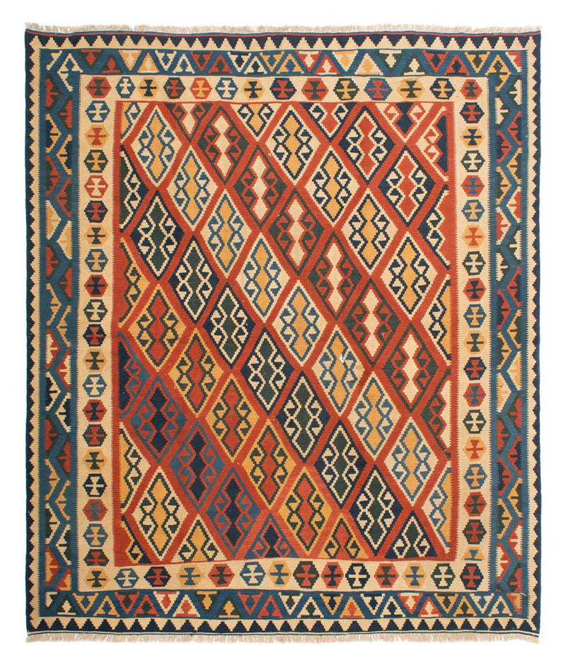 Kelim-tæppe - orientalsk - 240 x 215 cm - flerfarvet