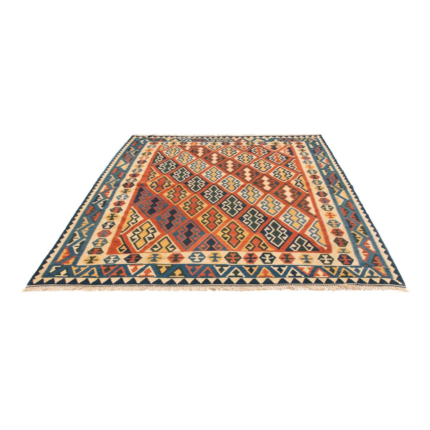 Kelim-tæppe - orientalsk - 240 x 215 cm - flerfarvet