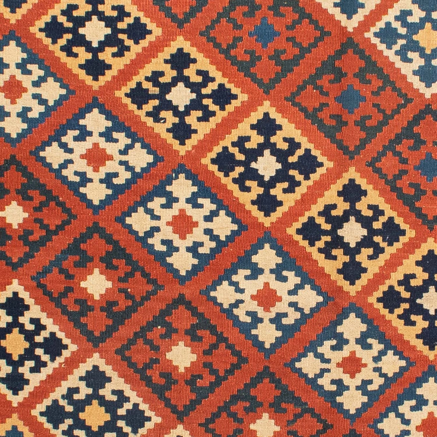 Kelim-tæppe - orientalsk firkantet  - 208 x 194 cm - flerfarvet