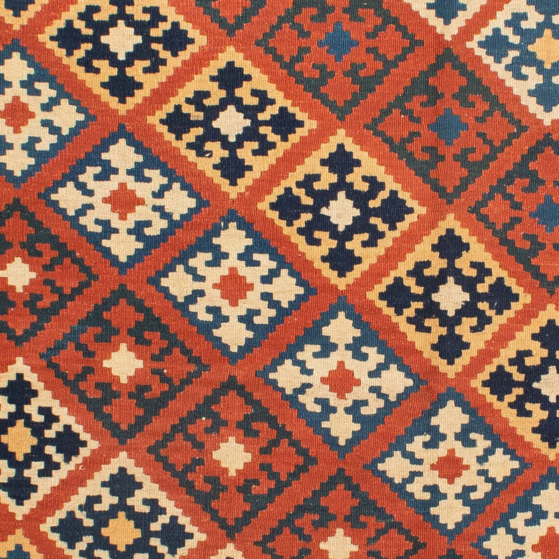 Kelim-tæppe - orientalsk firkantet  - 208 x 194 cm - flerfarvet