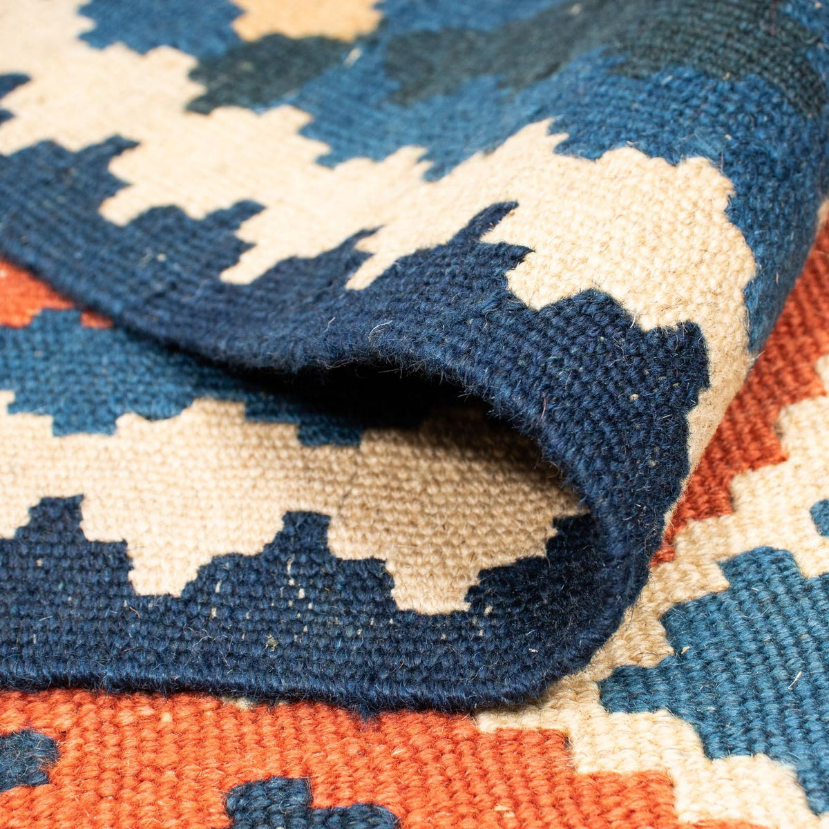 Kelim-tæppe - orientalsk firkantet  - 208 x 194 cm - flerfarvet