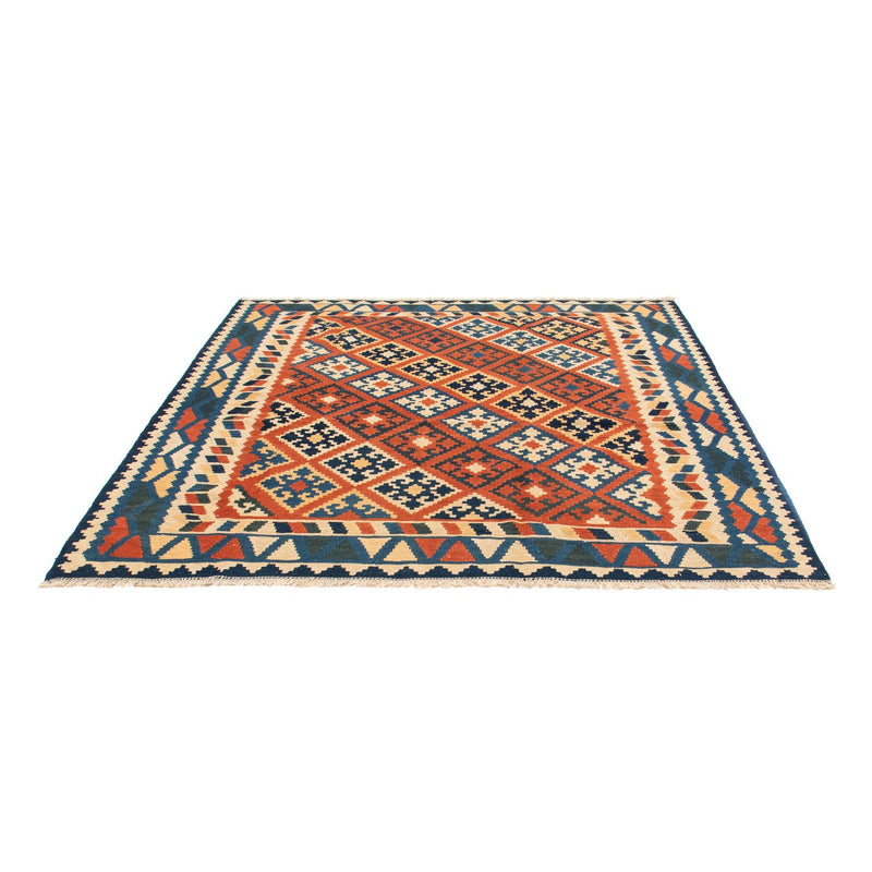 Kelim-tæppe - orientalsk firkantet  - 208 x 194 cm - flerfarvet