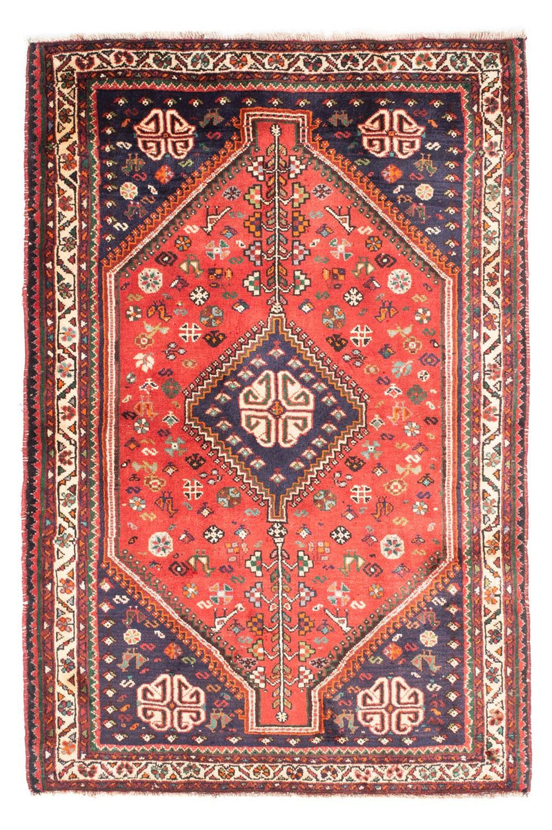 Persisk tæppe - Nomadisk - 185 x 123 cm - mørkerød