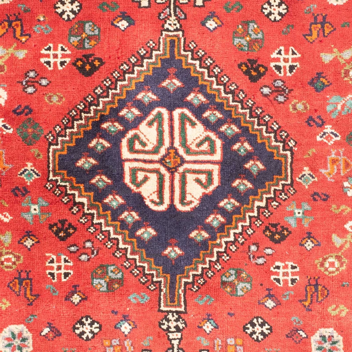 Persisk tæppe - Nomadisk - 185 x 123 cm - mørkerød
