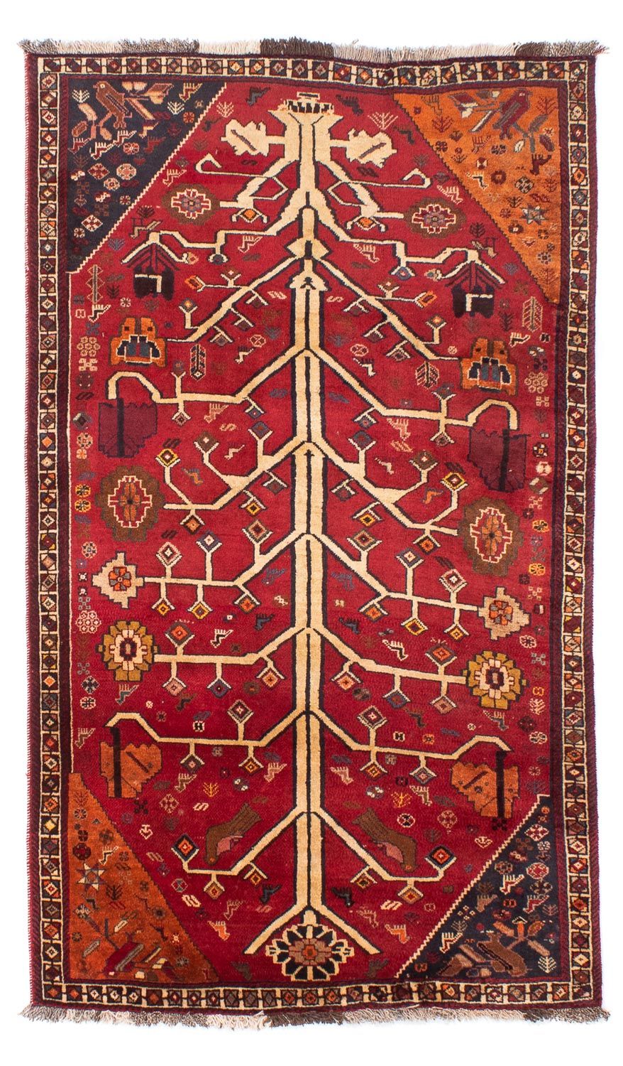 Persisk tæppe - Nomadisk - 208 x 117 cm - mørkerød