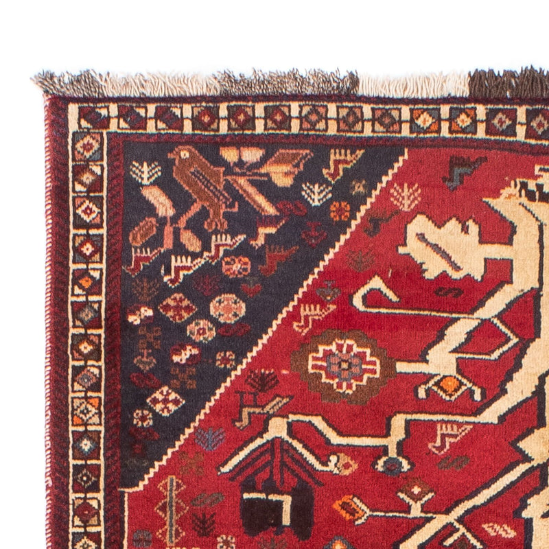 Persisk tæppe - Nomadisk - 208 x 117 cm - mørkerød