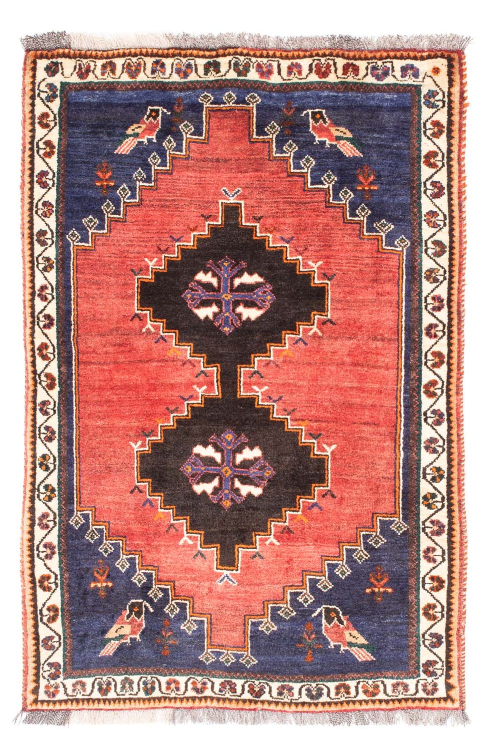 Persisk tæppe - Nomadisk - 160 x 107 cm - mørkeblå