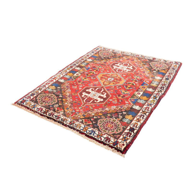 Persisk tæppe - Nomadisk - 150 x 120 cm - mørkerød