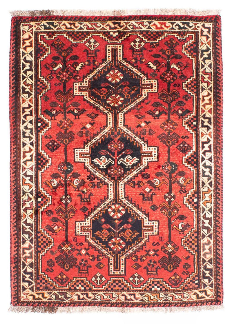 Persisk tæppe - Nomadisk - 160 x 113 cm - mørkerød