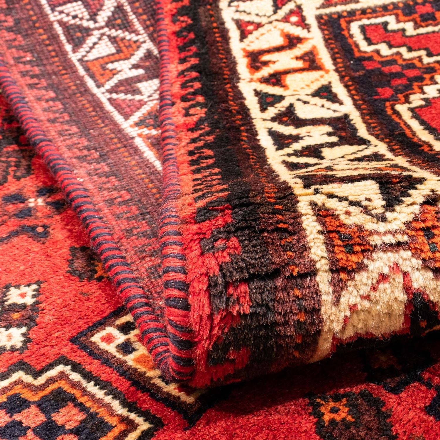 Persisk tæppe - Nomadisk - 160 x 113 cm - mørkerød