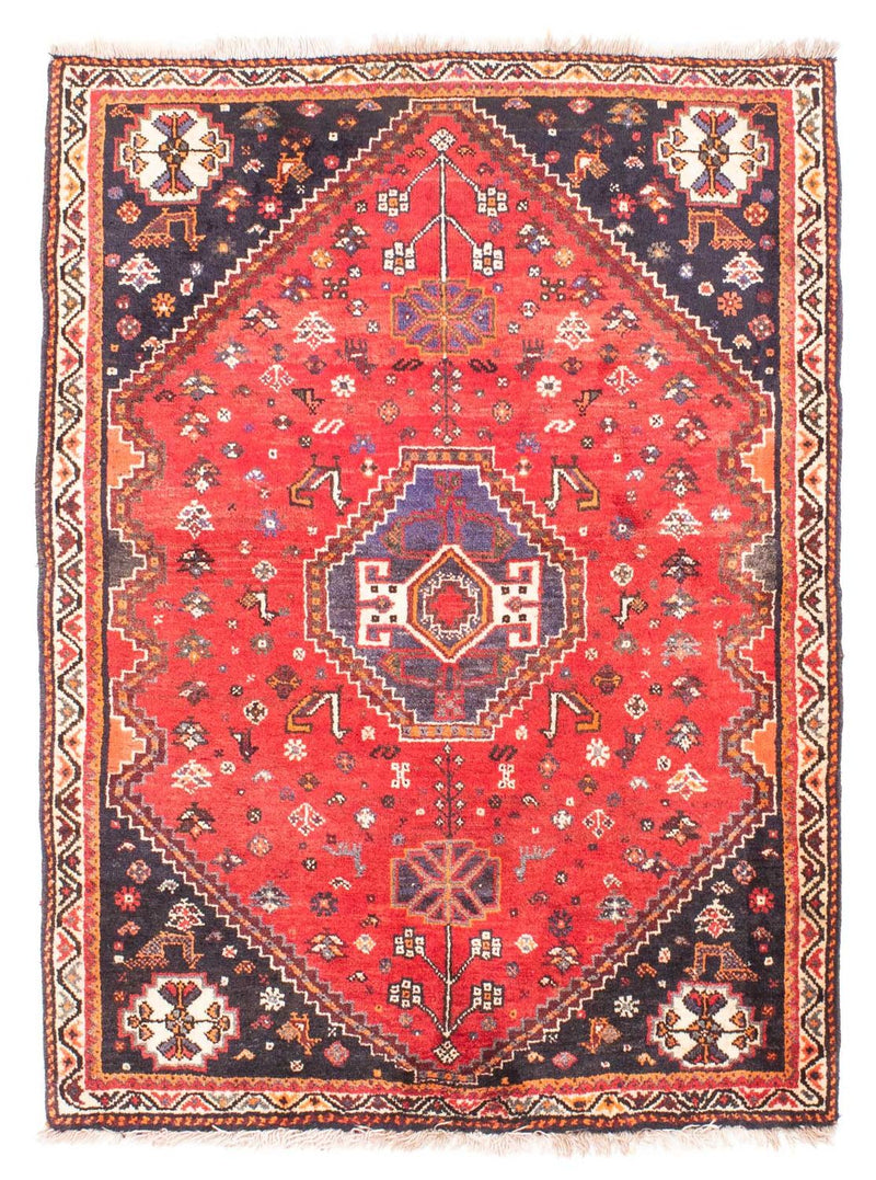 Persisk tæppe - Nomadisk - 152 x 116 cm - mørkerød