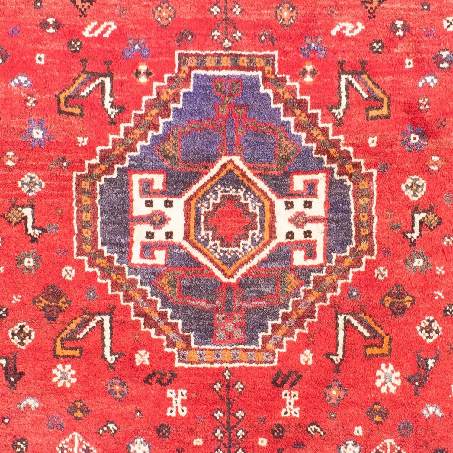 Persisk tæppe - Nomadisk - 152 x 116 cm - mørkerød