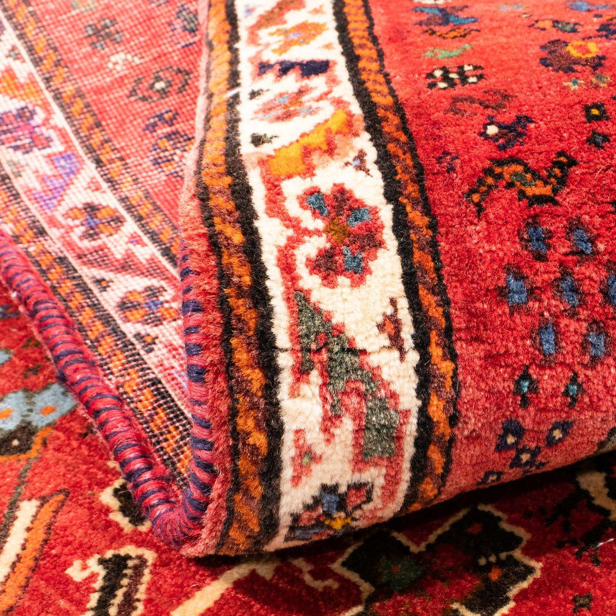 Persisk tæppe - Nomadisk - 162 x 117 cm - lysrød