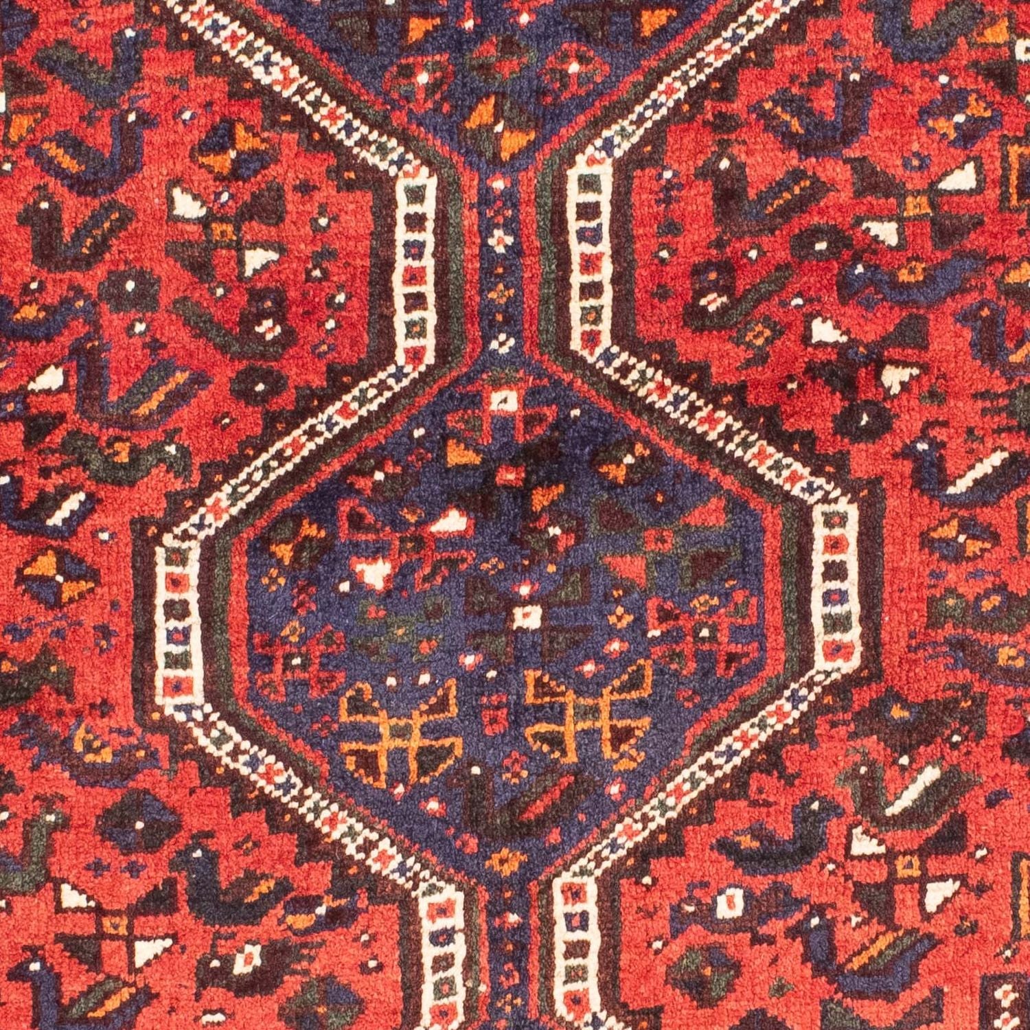 Persisk tæppe - Nomadisk - 163 x 110 cm - mørkerød
