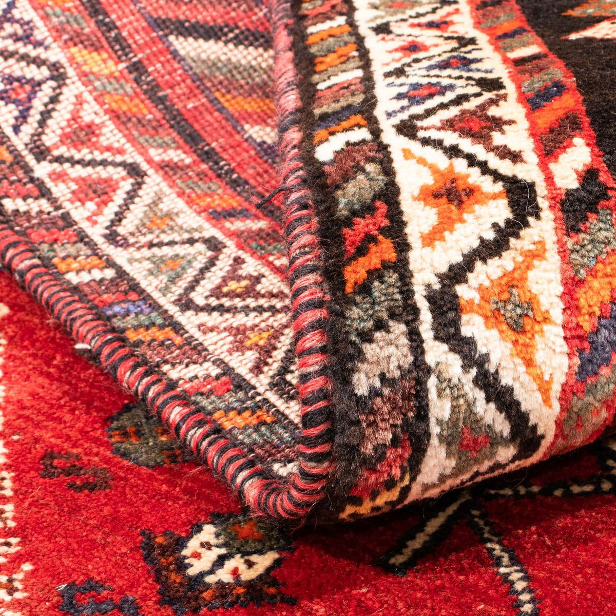 Persisk tæppe - Nomadisk - 162 x 118 cm - mørkerød