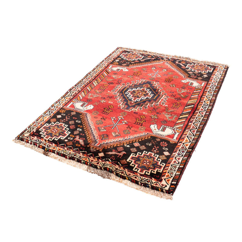 Persisk tæppe - Nomadisk - 162 x 118 cm - mørkerød