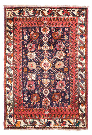Persisk tæppe - Nomadisk - 165 x 115 cm - mørkeblå