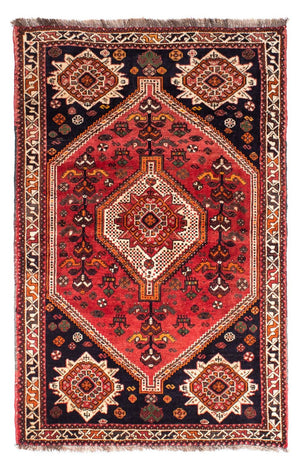 Persisk tæppe - Nomadisk - 160 x 106 cm - mørkerød