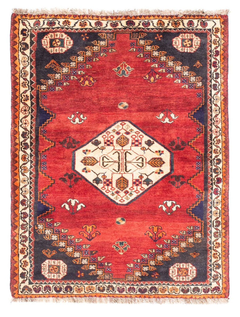 Persisk tæppe - Nomadisk - 150 x 116 cm - mørkerød