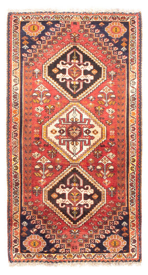 Persisk tæppe - Nomadisk - 153 x 80 cm - mørkerød