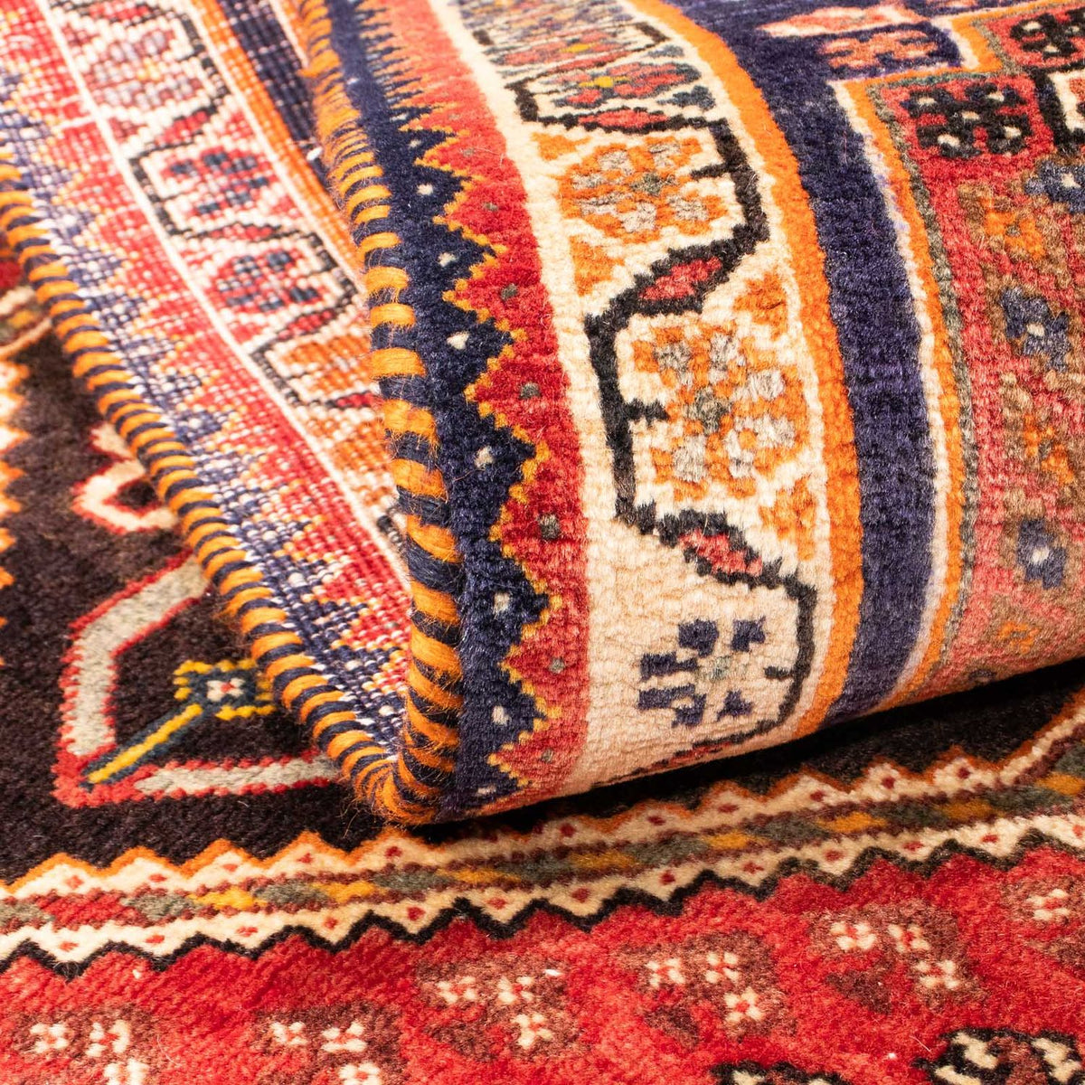 Persisk tæppe - Nomadisk - 153 x 80 cm - mørkerød