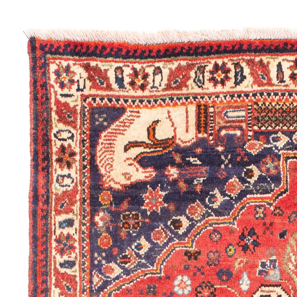 Persisk tæppe - Nomadisk - 155 x 112 cm - lysrød