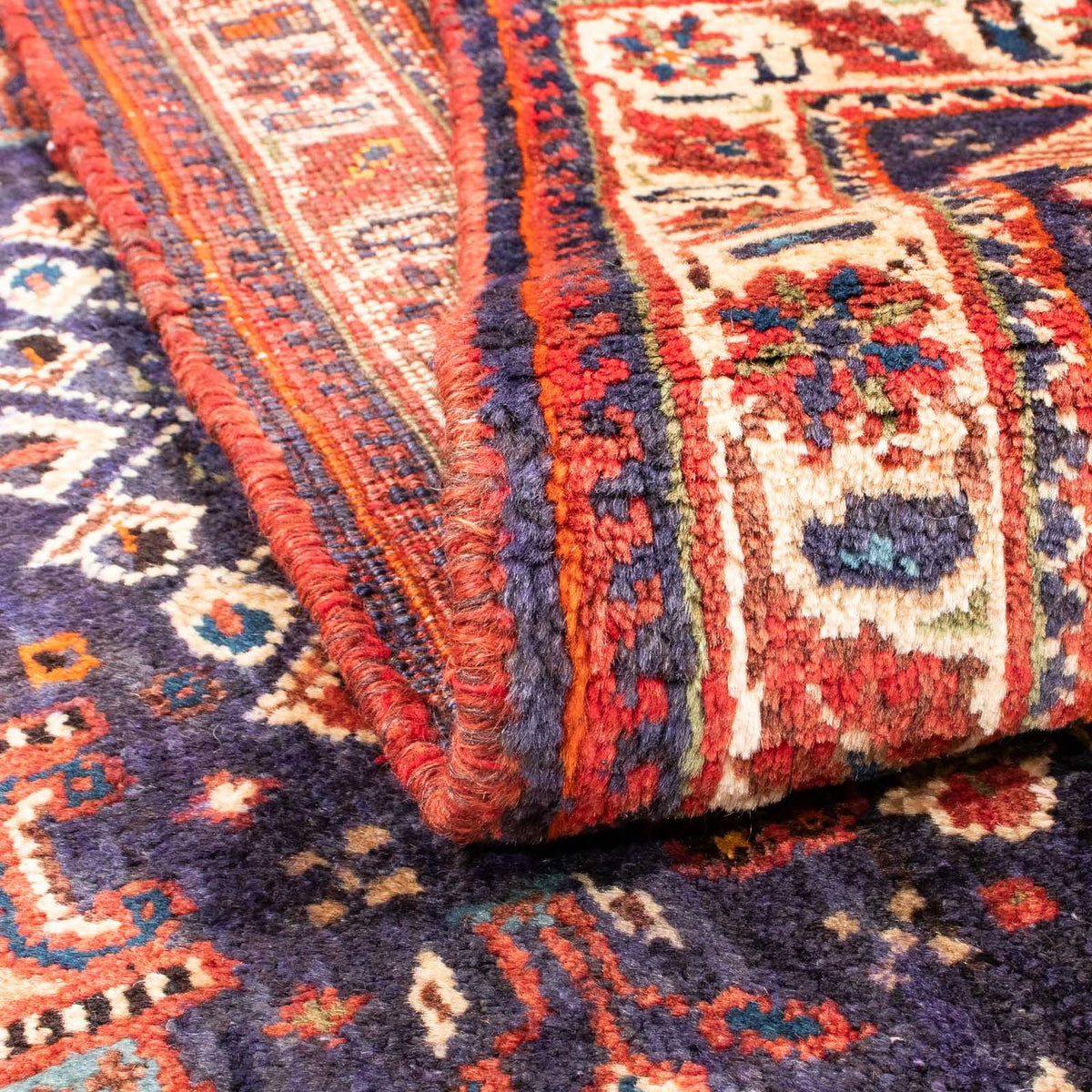 Persisk tæppe - Nomadisk - 155 x 112 cm - lysrød