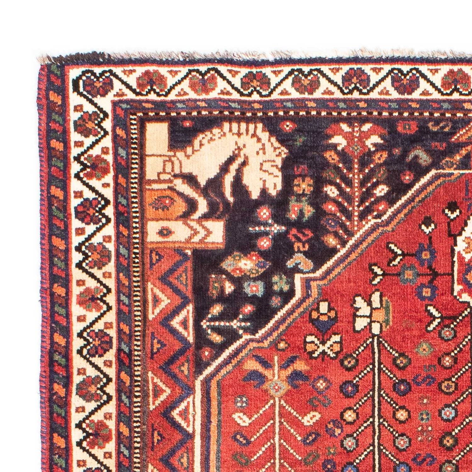 Persisk tæppe - Nomadisk - 162 x 127 cm - rød