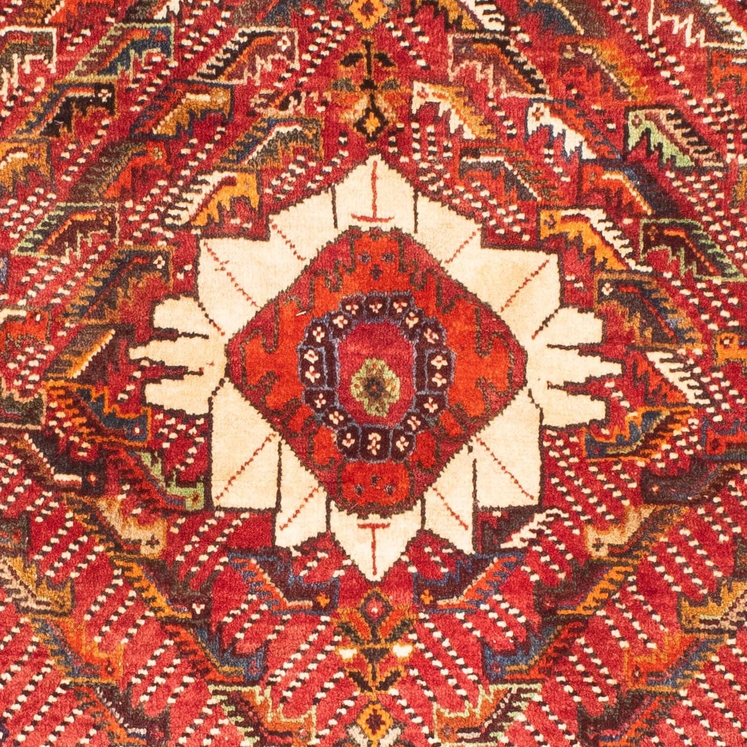 Persisk tæppe - Nomadisk - 156 x 112 cm - mørkerød
