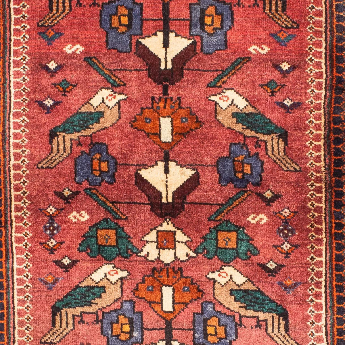 Persisk tæppe - Nomadisk - 168 x 128 cm - mørkeblå