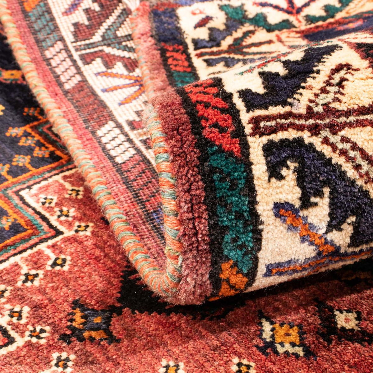 Persisk tæppe - Nomadisk - 168 x 128 cm - mørkeblå