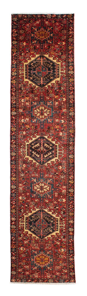 Løber Persisk tæppe - Nomadisk - 338 x 75 cm - mørkerød