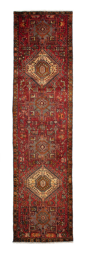 Løber Persisk tæppe - Nomadisk - 310 x 75 cm - mørkerød