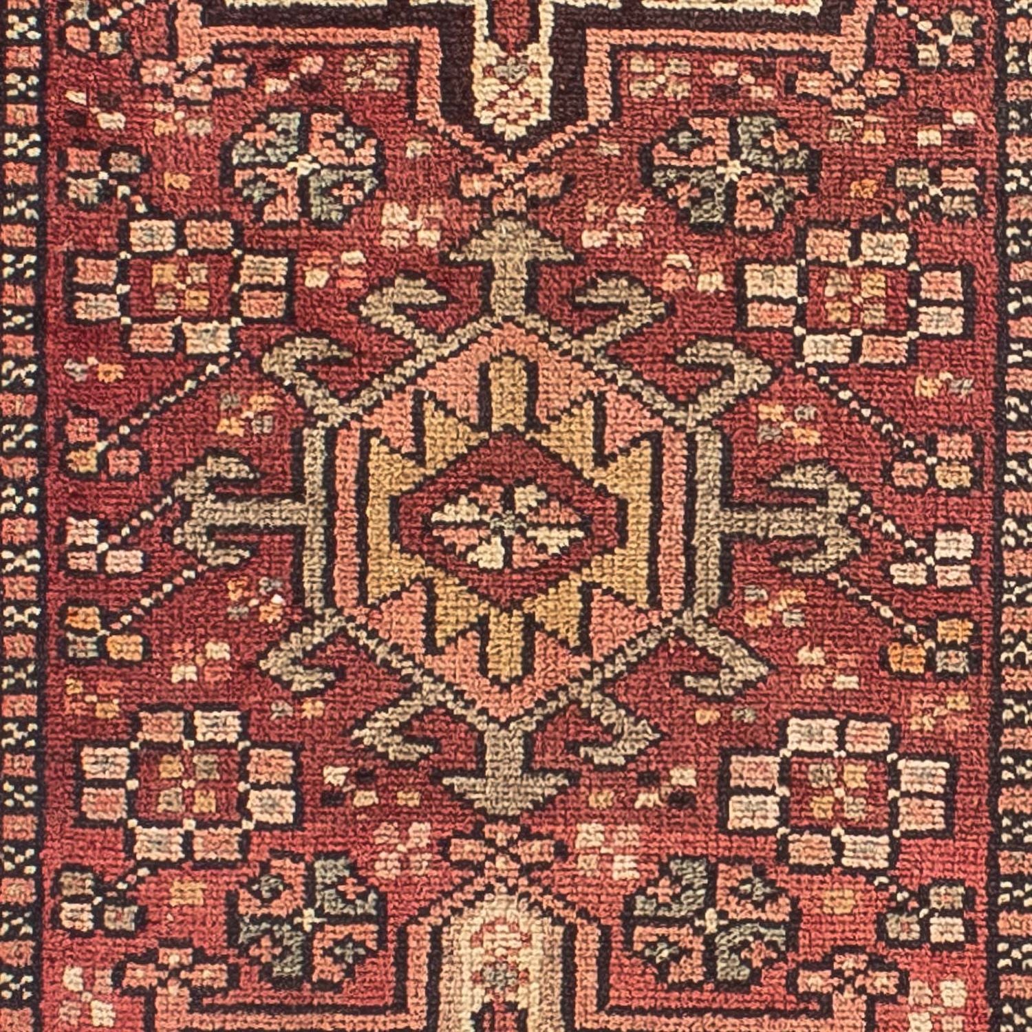 Løber Persisk tæppe - Nomadisk - 310 x 80 cm - mørkerød