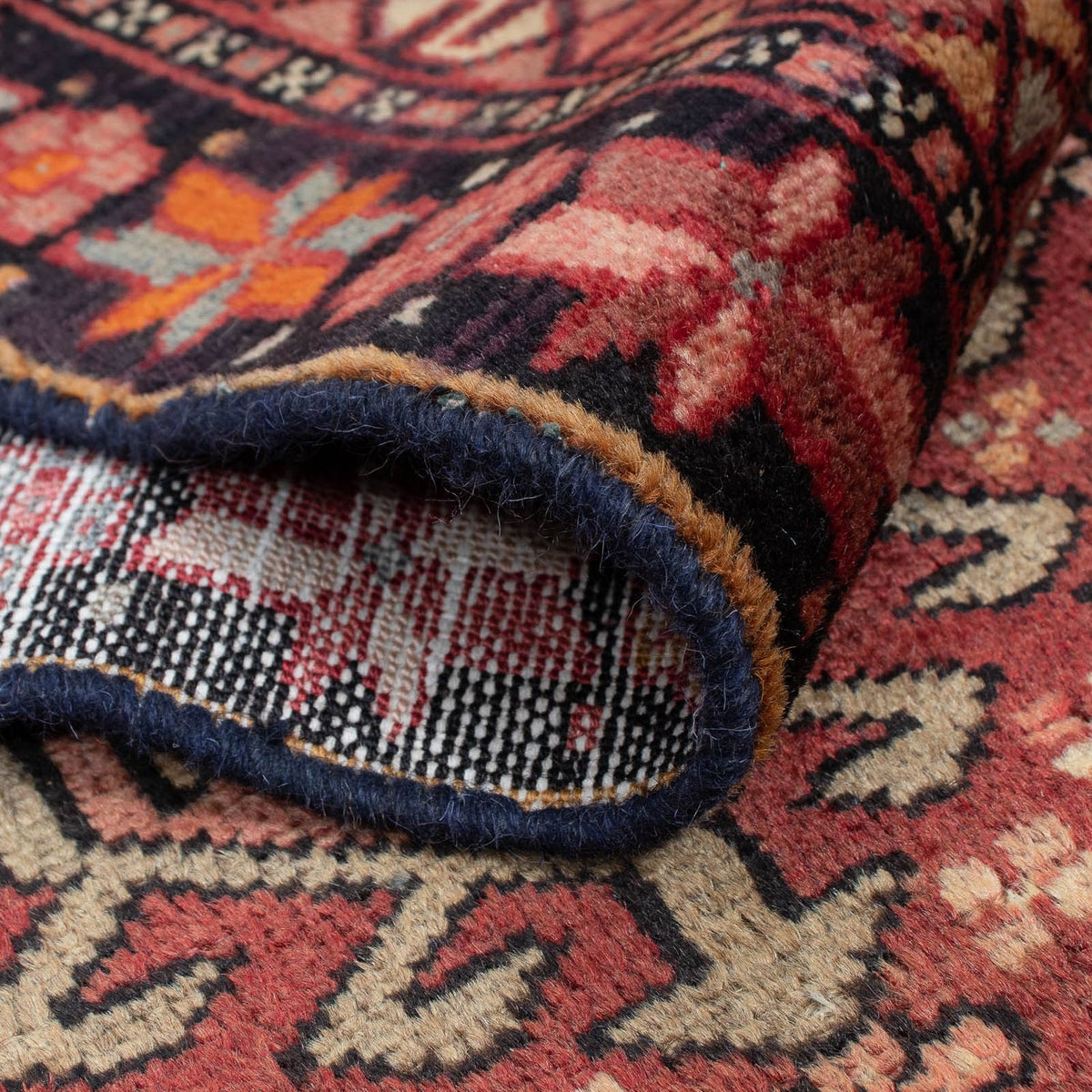 Løber Persisk tæppe - Nomadisk - 310 x 80 cm - mørkerød