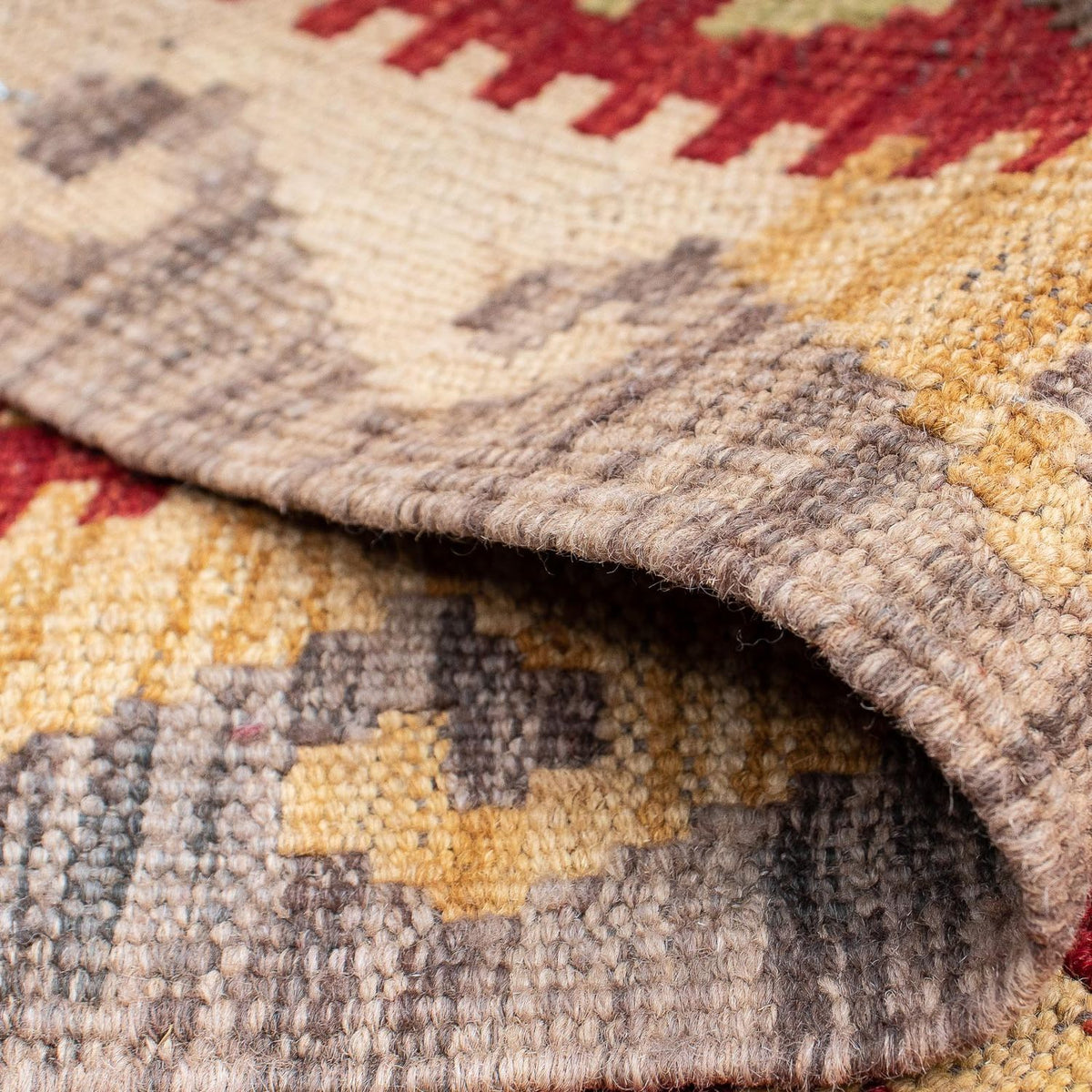 Løber Kelim Carpet - Splash - 199 x 65 cm - rød