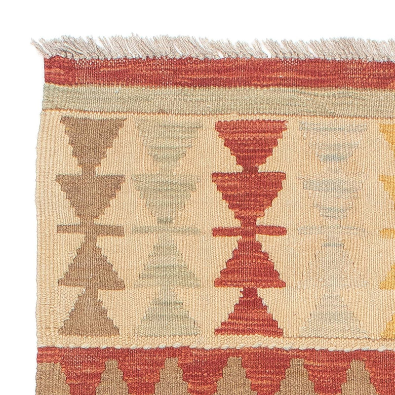Løber Kelim Carpet - Splash - 204 x 67 cm - rød