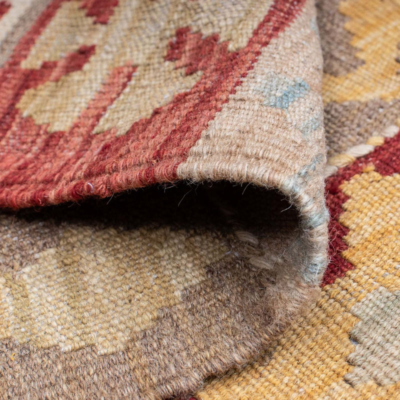 Løber Kelim Carpet - Splash - 204 x 67 cm - rød