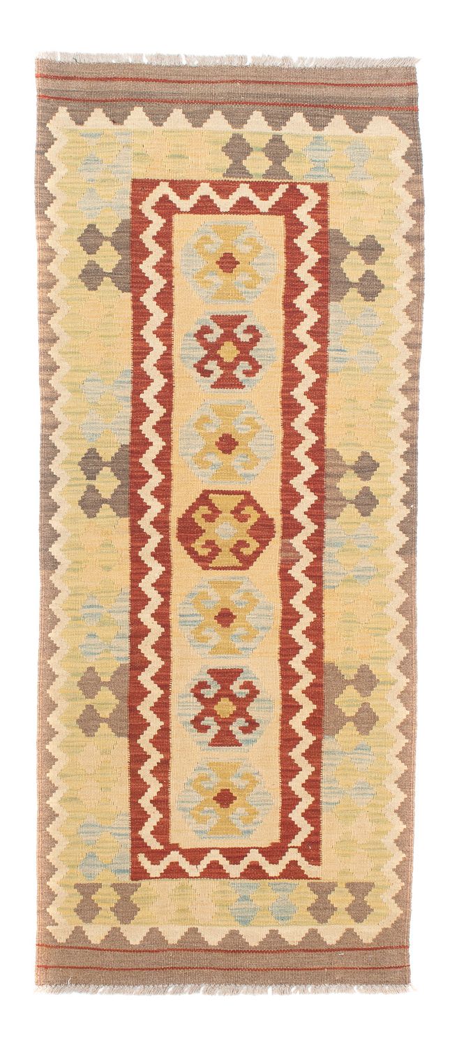 Løber Kelim Carpet - Splash - 193 x 63 cm - beige
