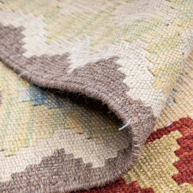 Løber Kelim Carpet - Splash - 193 x 63 cm - beige
