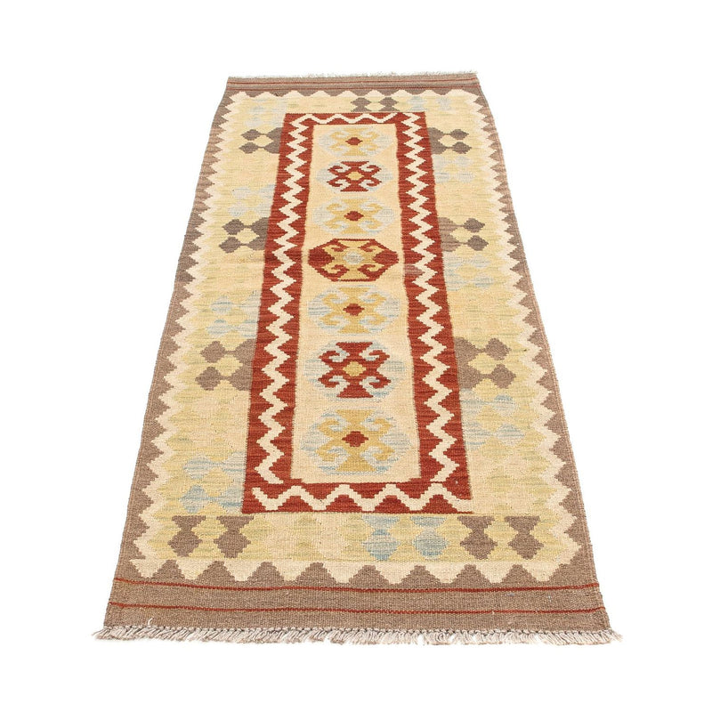 Løber Kelim Carpet - Splash - 193 x 63 cm - beige
