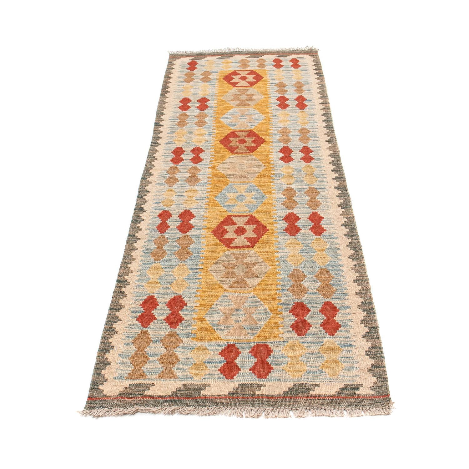 Løber Kelim Carpet - Splash - 212 x 65 cm - flerfarvet